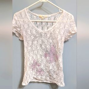 Vanity Lace Shirt With Flowers